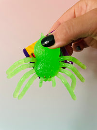 Green Stretchy Spider creepy Halloween sensory fidget toy UK