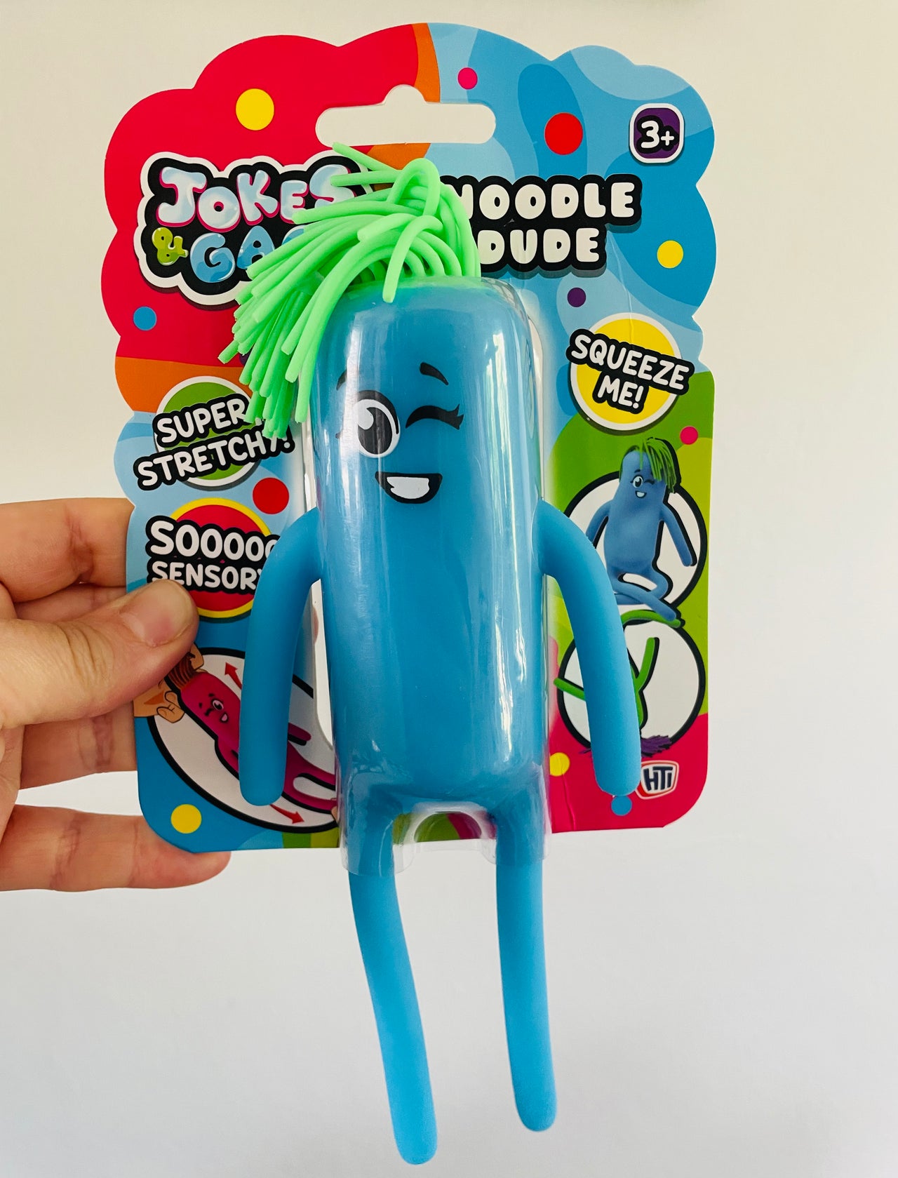 🍜💙 Blue Noodle Dude Sensory Toy