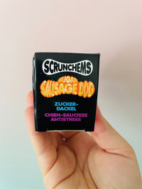 🩷🌭 Scrunchems Sugar Sausage Dog | Pink Sugar-Filled Sensory Stress Relief Fidget Toy ✨