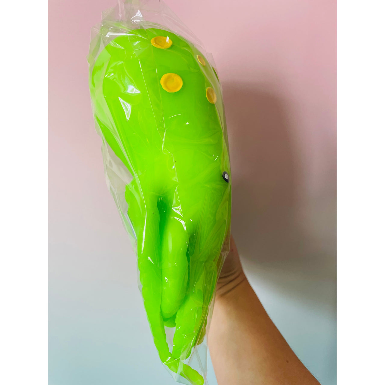Green jumbo squid squishy stretchy sensory toy UK