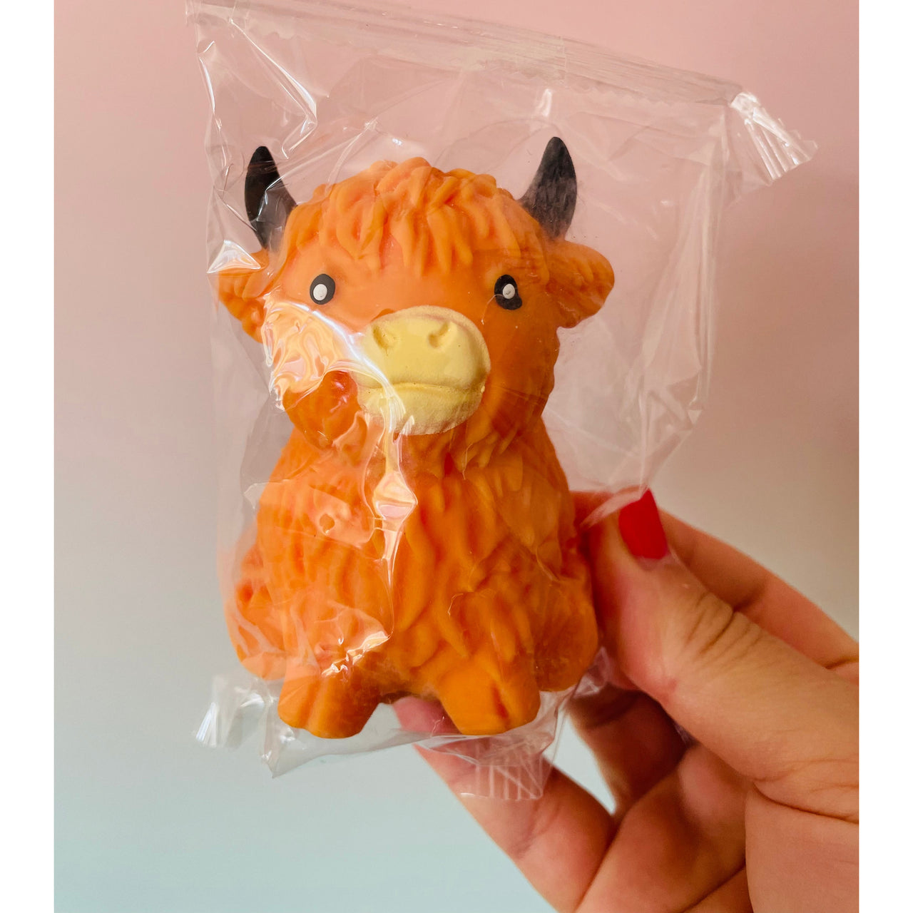 Squishy Highland Cow soft sensory fidget toy
