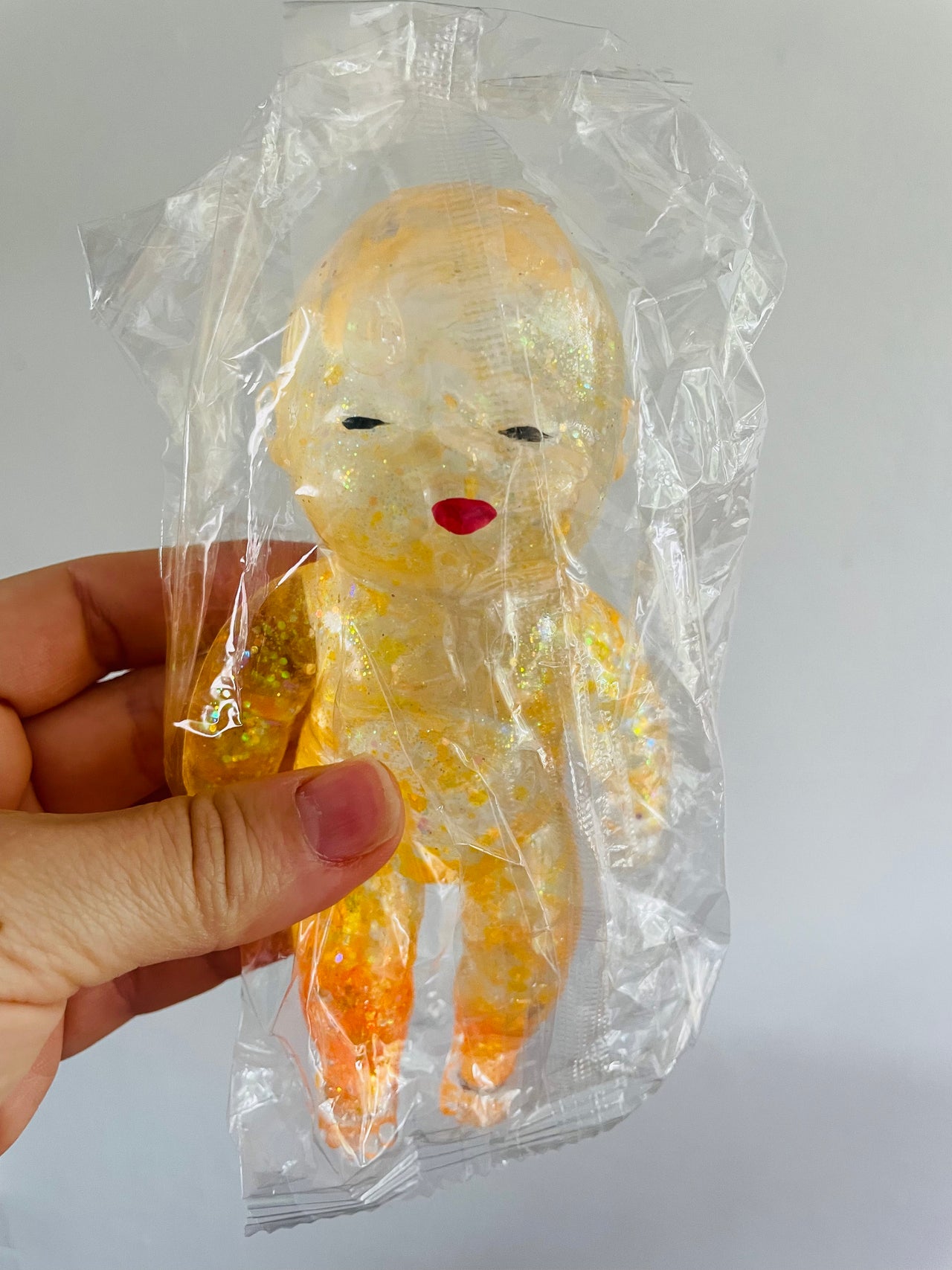 💛✨ Yellow Glitter Squishy Baby Sensory Toy ✨👶
