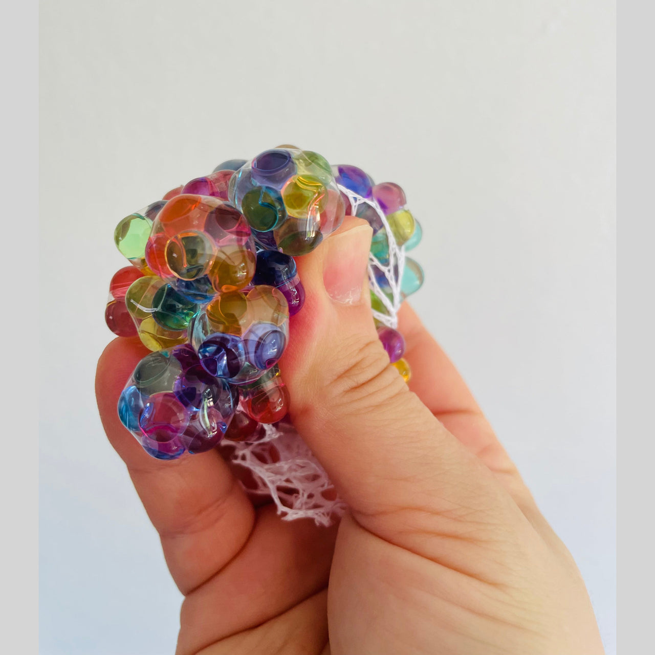 🌈🫧 Mesh Bead Squeeze Ball Sensory Toy ✨