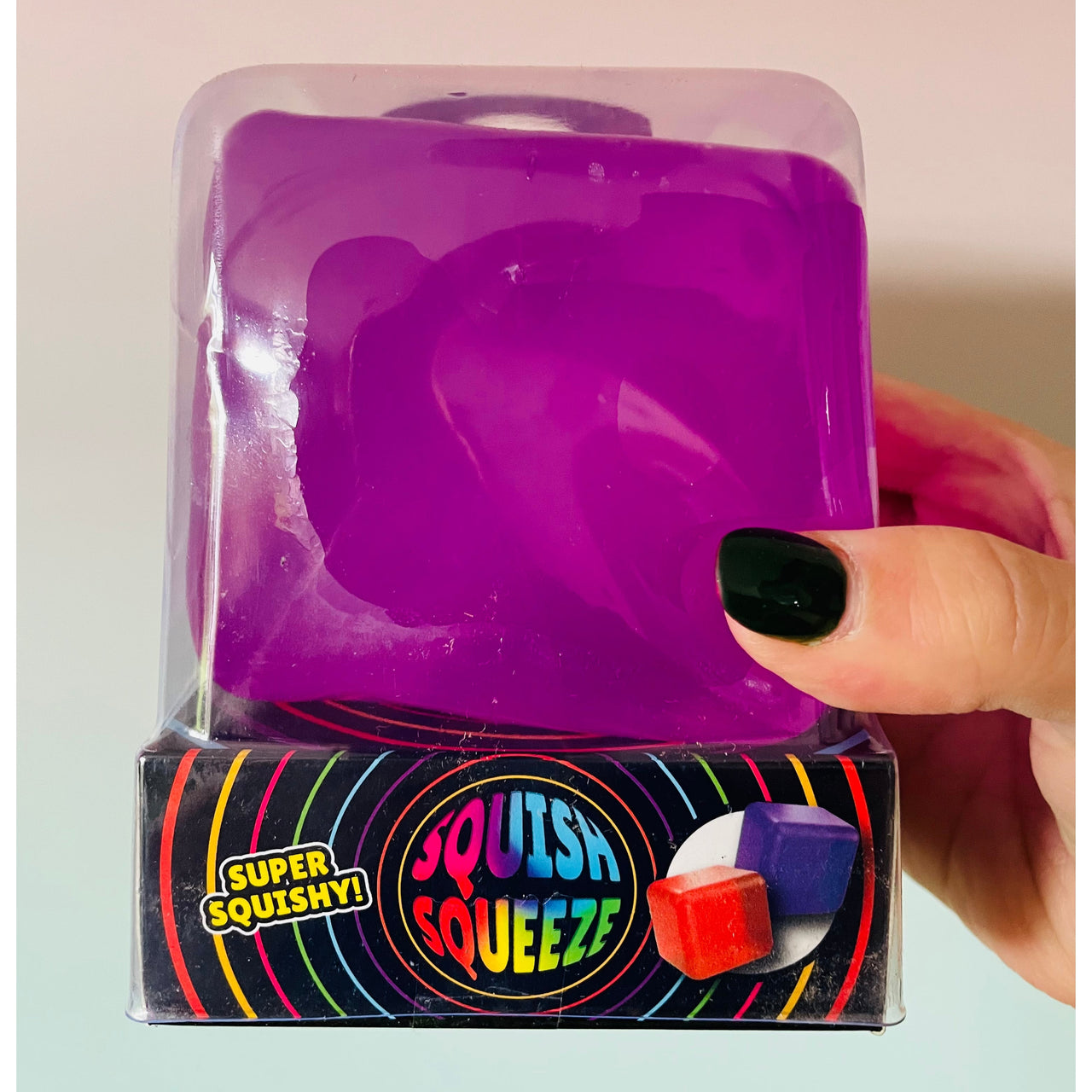Purple Mega Cube Squishy slow rise sensory toy UK