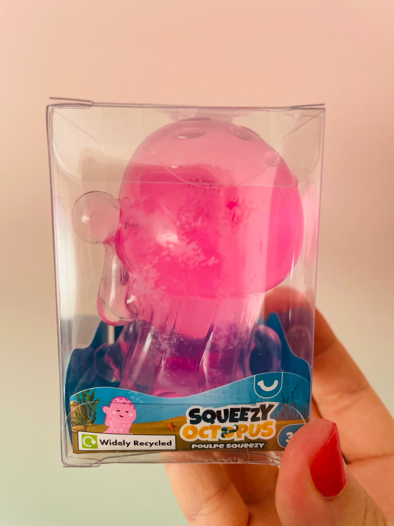 🩷🐙 Pink Squeezy Gel Octopus | Soft Gel-Filled Sensory Stress Relief Fidget Toy ✨