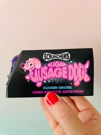 💜🌭 Scrunchems Sugar Sausage Dog | Purple Sugar-Filled Sensory Stress Relief Fidget Toy ✨