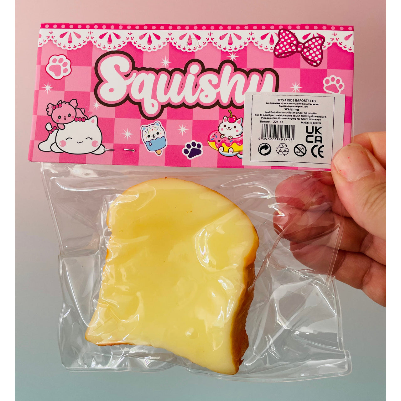 Egg Toast Squishy soft sensory fidget toy