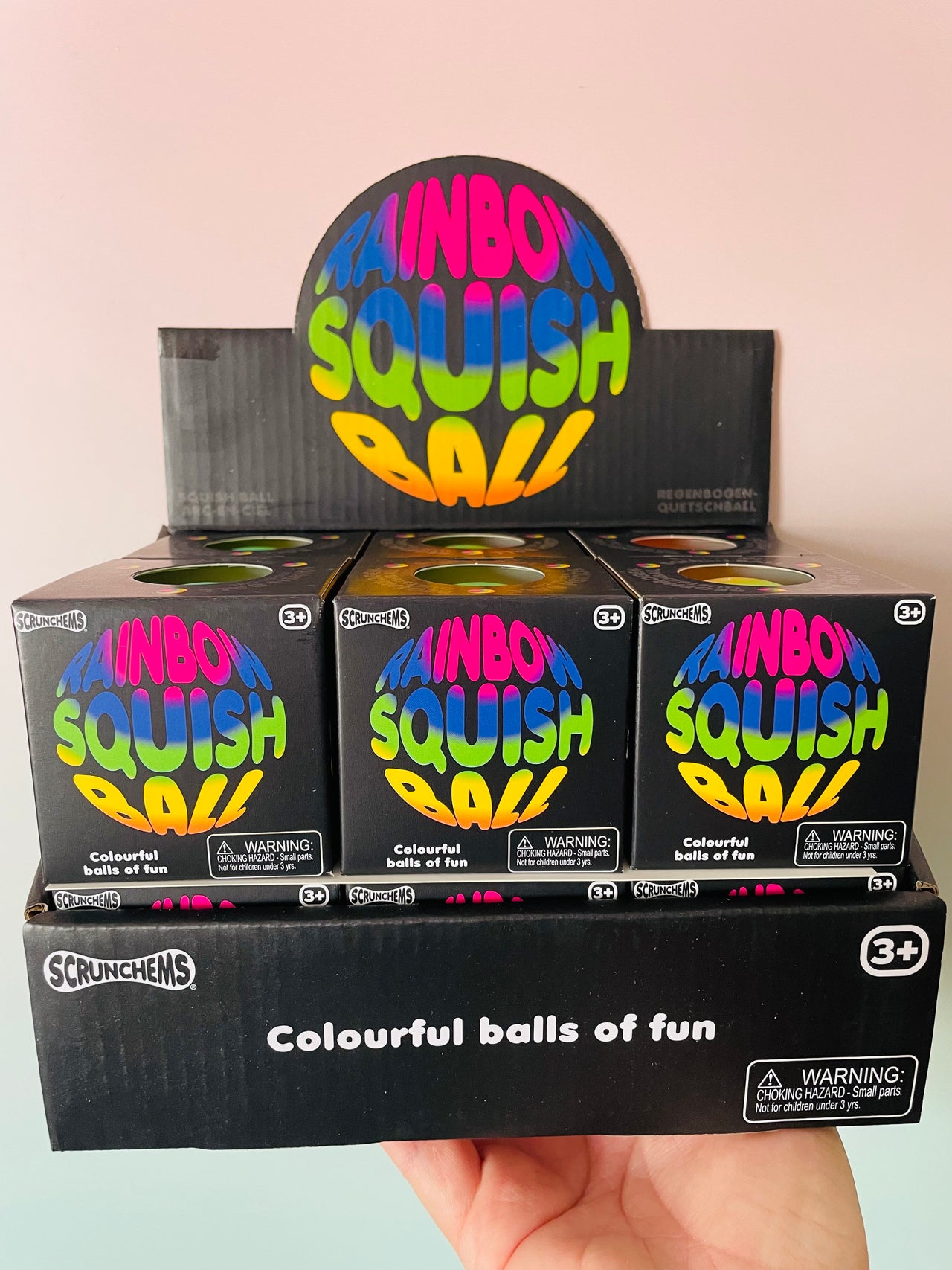 Scrunchems Rainbow Squish Ball Colourful Sensory Fidget Toy