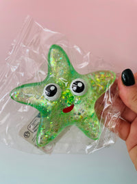 Green Starfish Squishy - Sugar-Filled Sensory Toy - Neko Squish Co