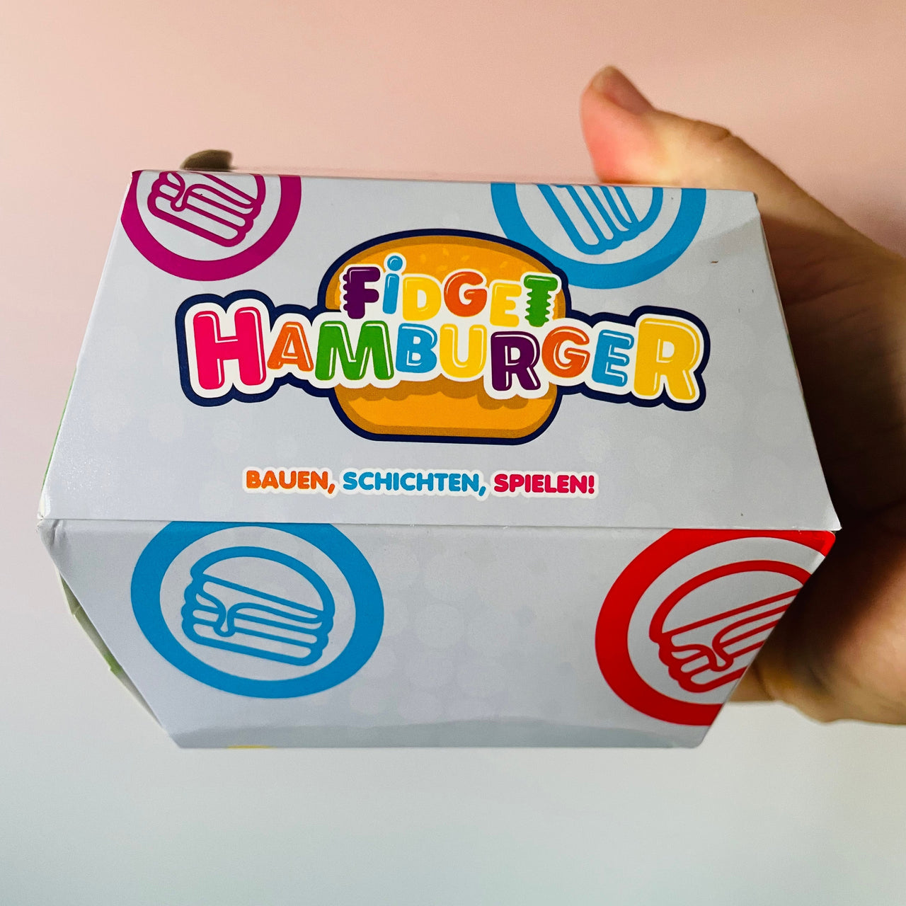 🍔✨ Fidget Burger | Stackable Squishy Sensory Toy & Stress Relief Fidget 💖