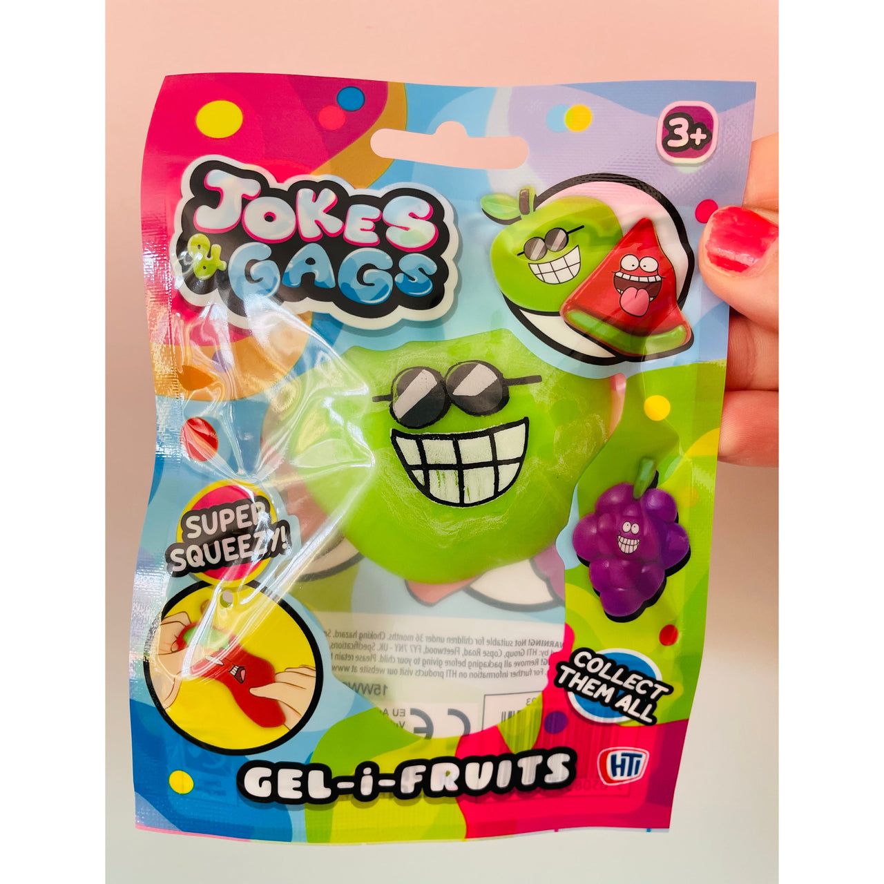 Green Apple Gel-I Fruit sticky gel sensory fidget toy