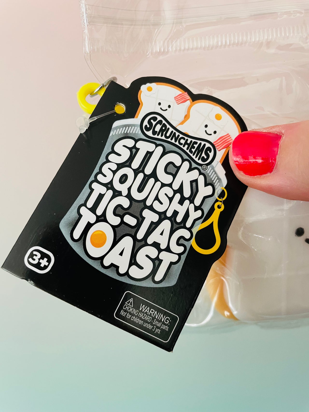 🍞🥓 Scrunchems Sticky Squishy Tic-Tac Toast | Interactive Breakfast Sensory Fidget Toy ✨