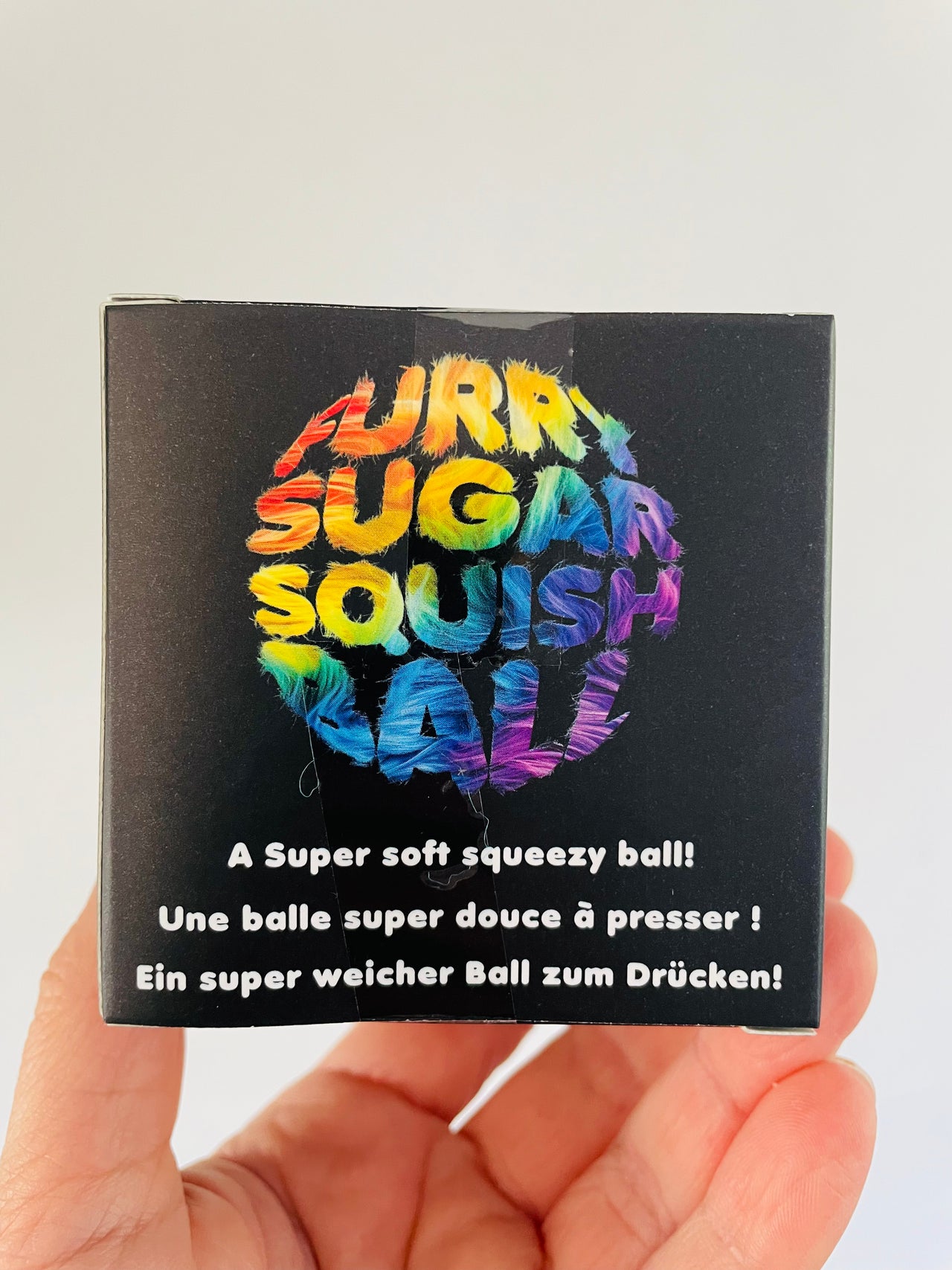 🌈🐻 Scrunchems Furry Sugar Squish Ball Sensory Toy