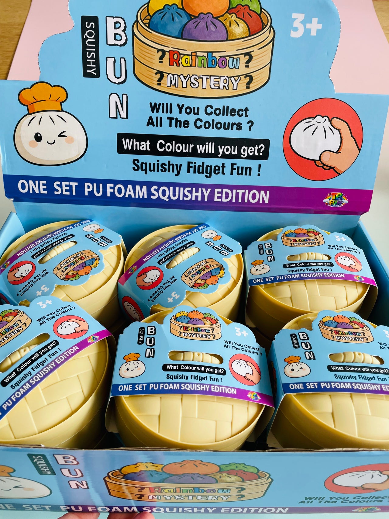 🥟✨ Squishy Slow Rising Foam Dumpling in Steamer Basket – 8.5cm Sensory Squishy Toy ✨🥟