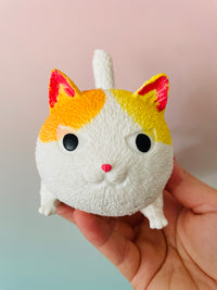 🧡🤍 Squidgy Cat | White & Orange Super Soft Sensory Stress Relief Fidget Toy ✨