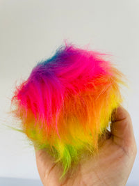 🌈🐻 Scrunchems Furry Sugar Squish Ball Sensory Toy