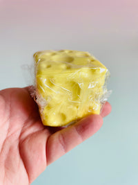 🧀✨ Slow Rise Squishy Cheese – 5cm Kawaii Sensory Fidget Toy ✨🧀