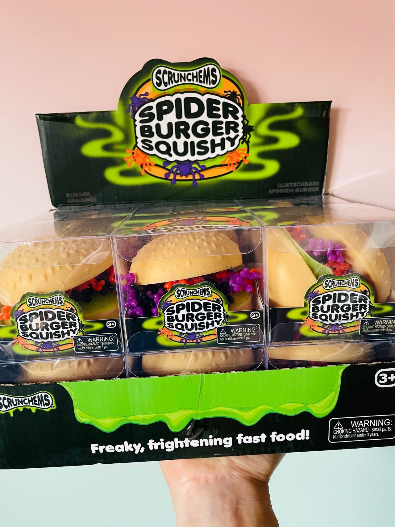 Scrunchems Spooky Spider Burger Squishy Toy