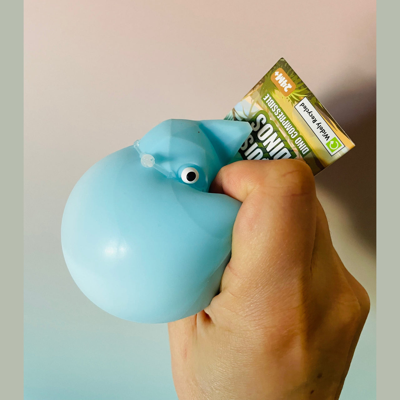 🦕💙 Squishy Dinosaur Blue Triceratops Sensory Toy