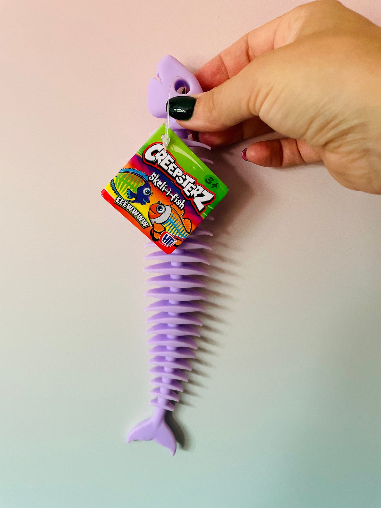 Purple Skel-I-Fish stretchy skeleton fish sensory fidget toy UK