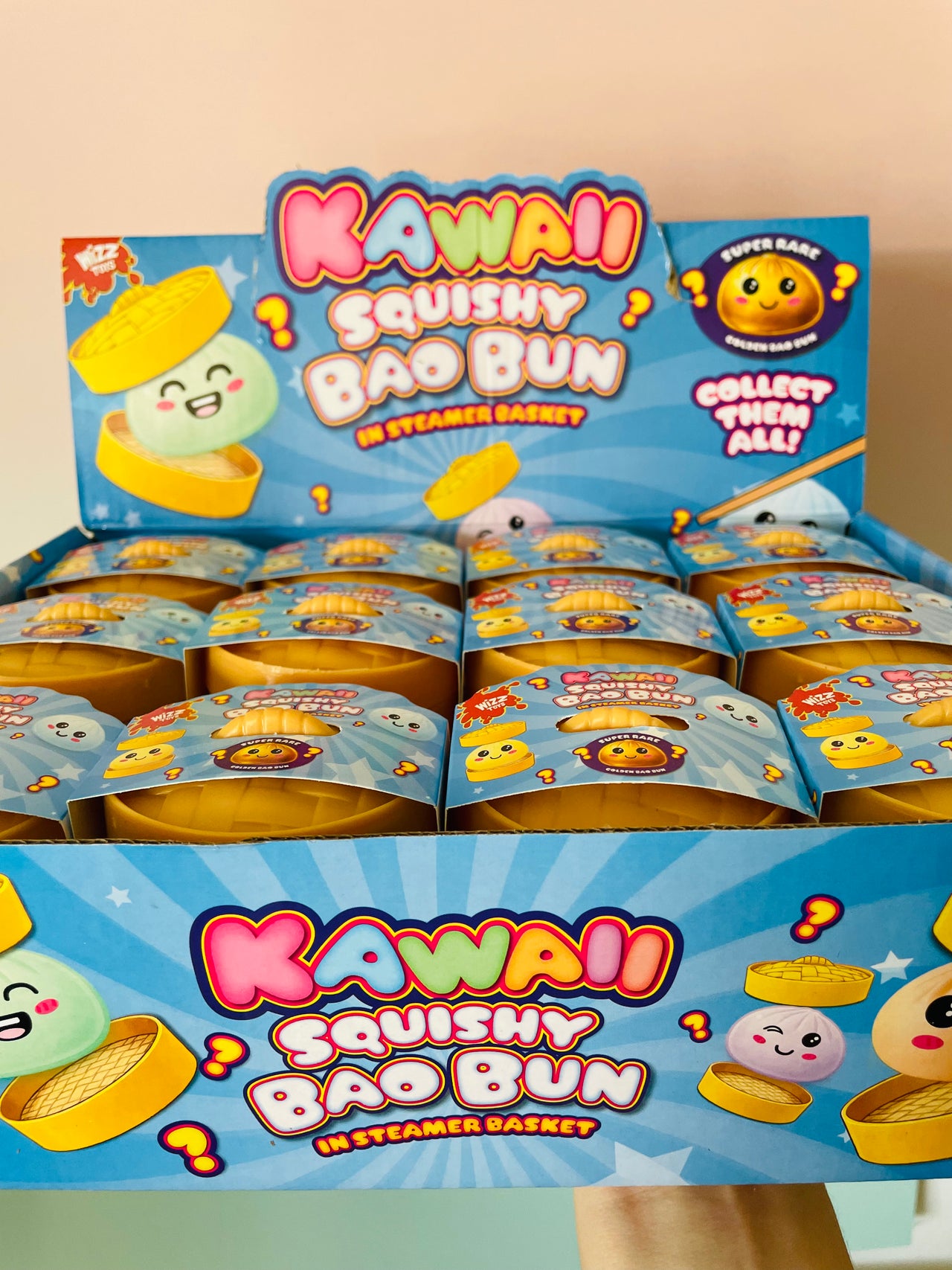 🌸🥟 Pastel Bao Bun Squishy in Basket | Kawaii Maltose Sensory Squeeze Toy ✨