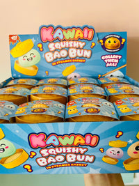 🌸🥟 Pastel Bao Bun Squishy in Basket | Kawaii Maltose Sensory Squeeze Toy ✨