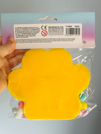 🐾💛 Yellow Taba Feel Fluffy Cat Paw Squishy Toy