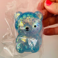 Sugar Maltose Squishy Bear slow-rising sensory fidget toy Blue