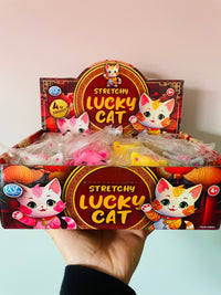 🐱🩶 Grey Stretchy Lucky Cat Squishy Toy ✨