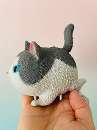 🤍🐱 Squidgy Cat | Grey & White Super Soft Sensory Stress Relief Fidget Toy ✨