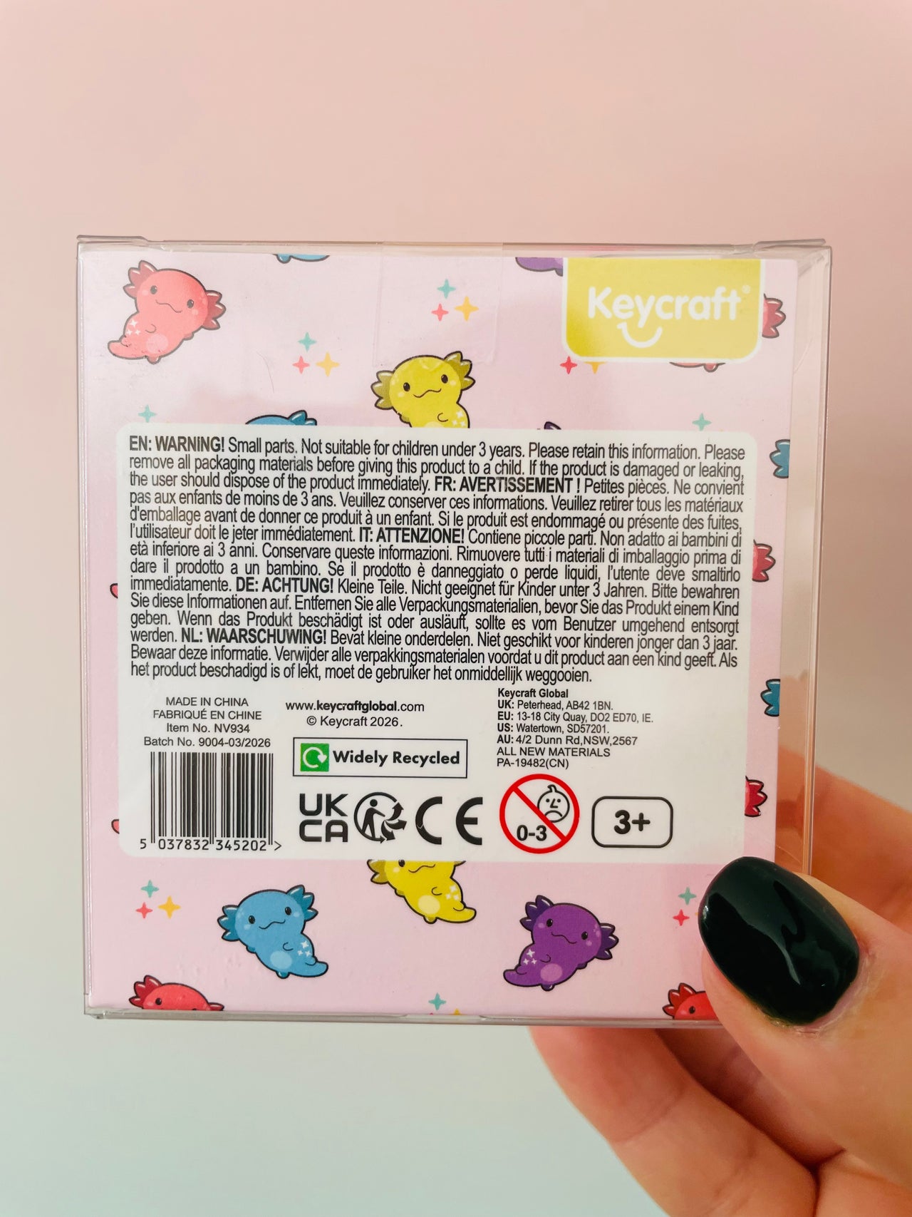 Yellow Axolotl Squishy - Sparkly Sensory Toy - Neko Squish Co