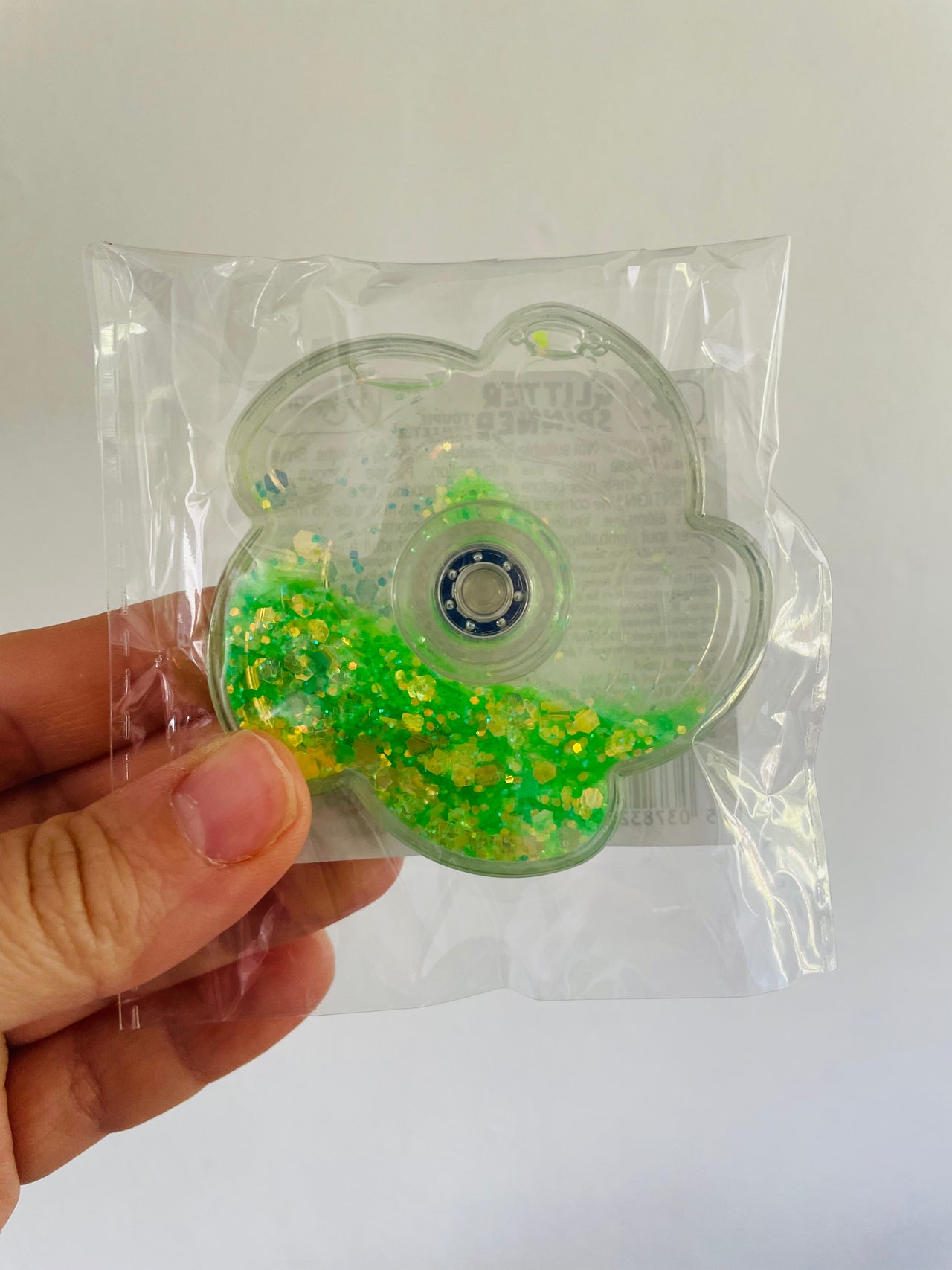 ✨💚 Green Glitter Fidget Spinner Sensory Toy