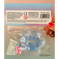 Light Blue Squeezos Glitter Cat Paw with Bobbles sensory fidget toy
