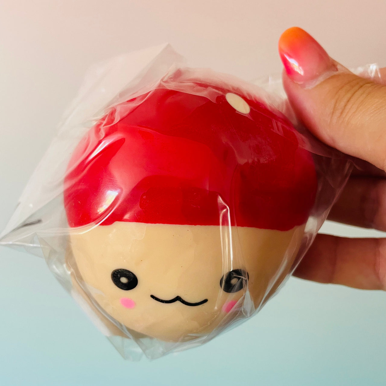 Mushi-Pals Red Mushroom Squishy sensory stress relief fidget toy
