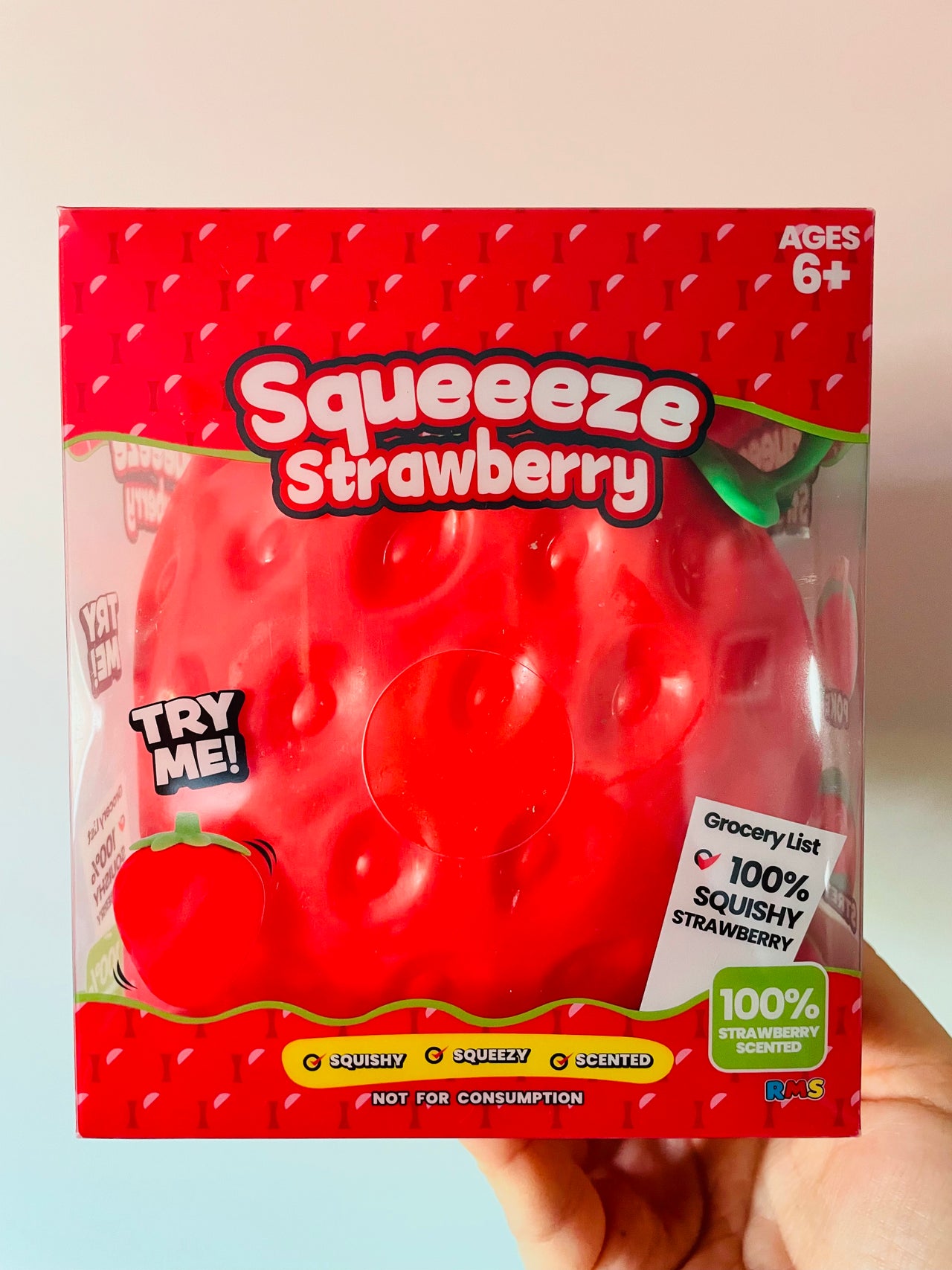 Super Jumbo Strawberry Squishy Sensory Toy UK