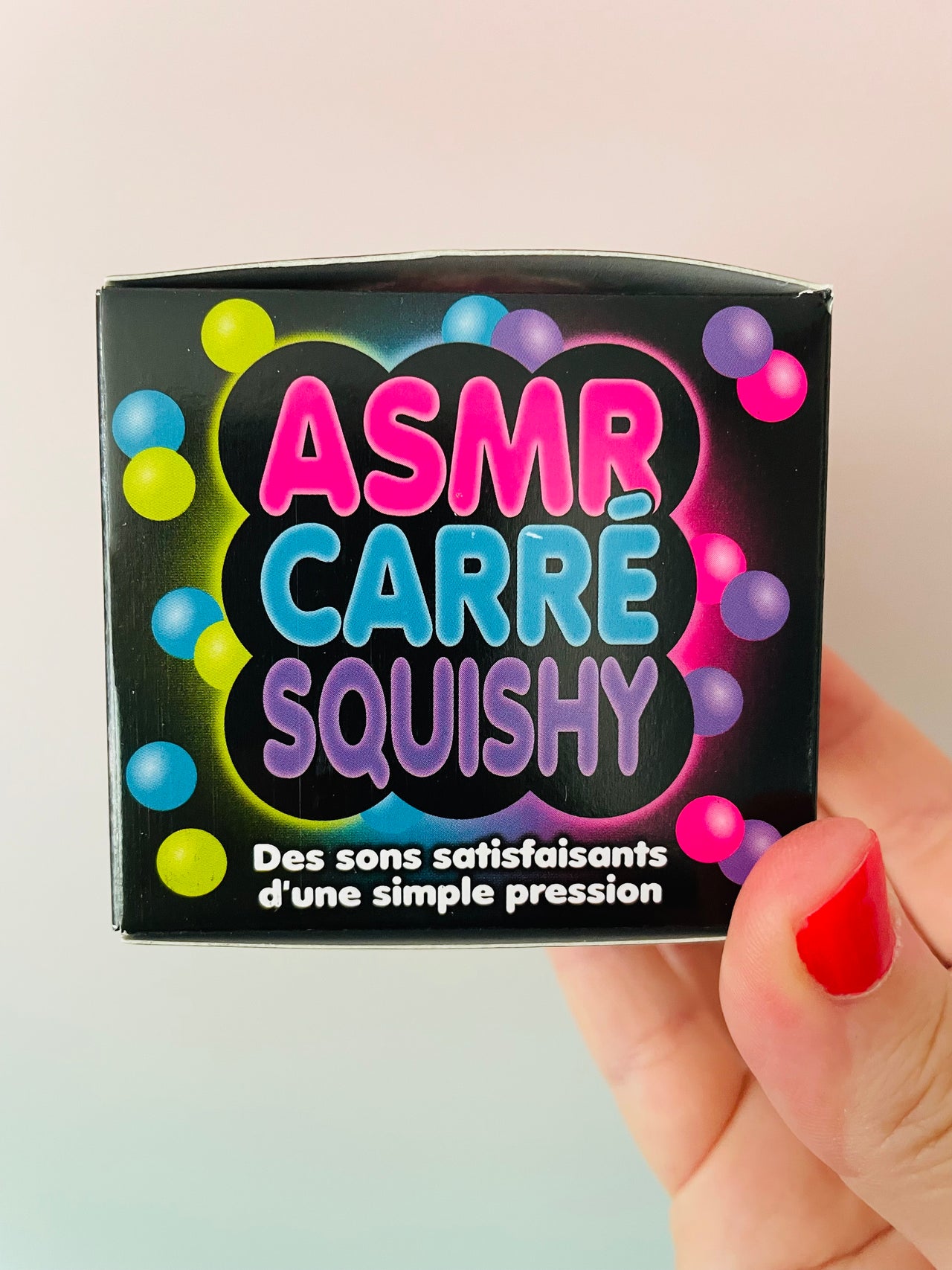 🩷🟣 Scrunchems ASMR Square | Pink Textured Bead Sensory Stress Relief Fidget Toy ✨