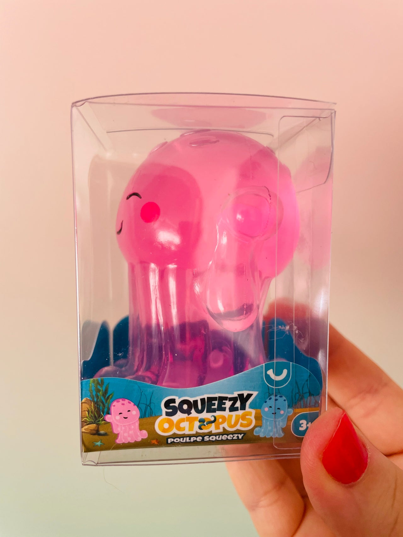 🩷🐙 Pink Squeezy Gel Octopus | Soft Gel-Filled Sensory Stress Relief Fidget Toy ✨