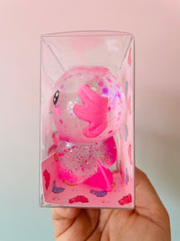 Pink Axolotl Squishy - Sparkly Sensory Toy - Neko Squish Co