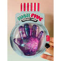 Purple Sparkly Squishy High Five Hand sensory toy UK