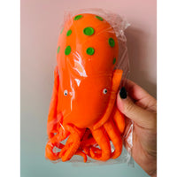 Orange jumbo squid squishy stretchy sensory toy UK