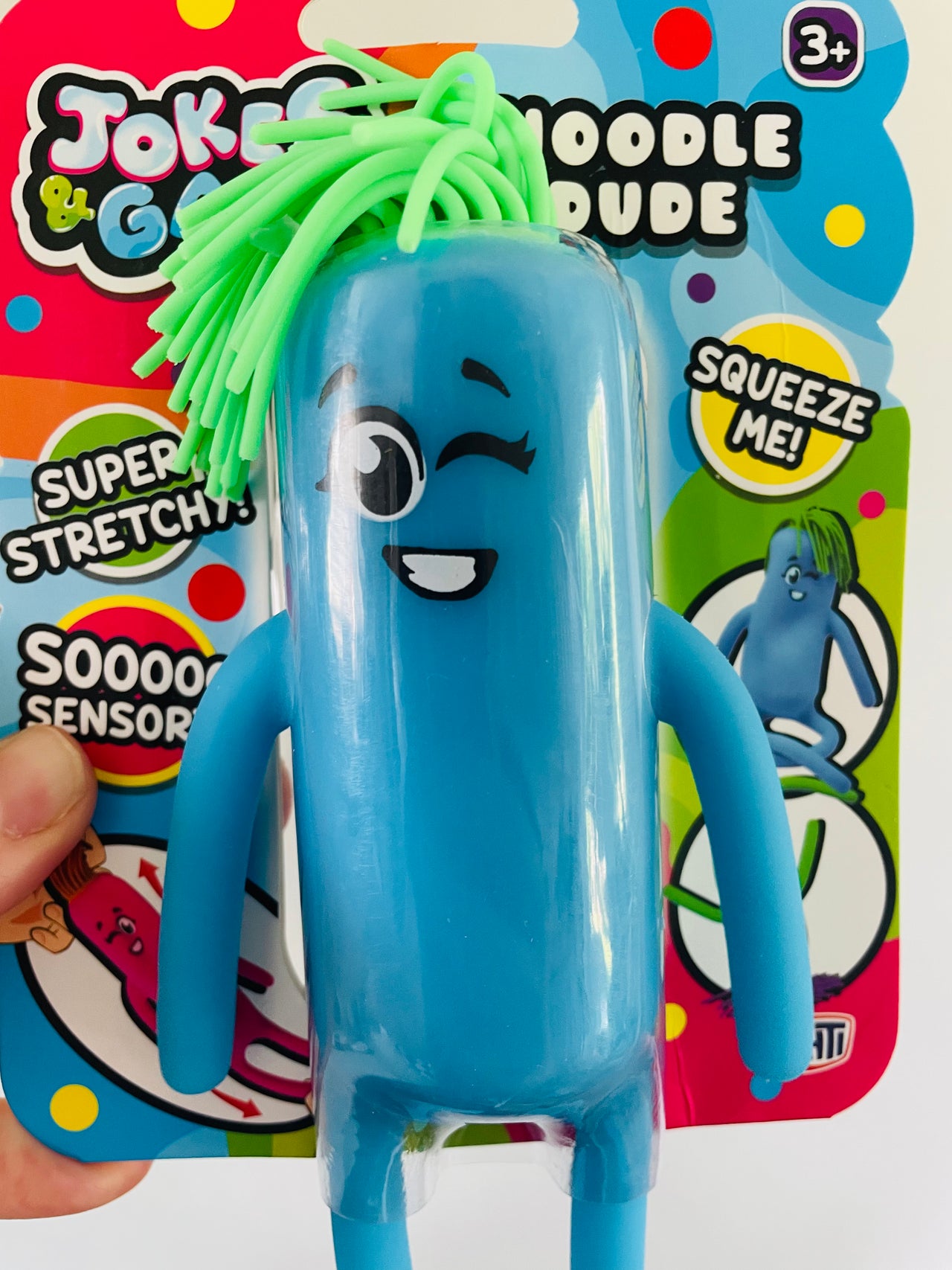 🍜💙 Blue Noodle Dude Sensory Toy