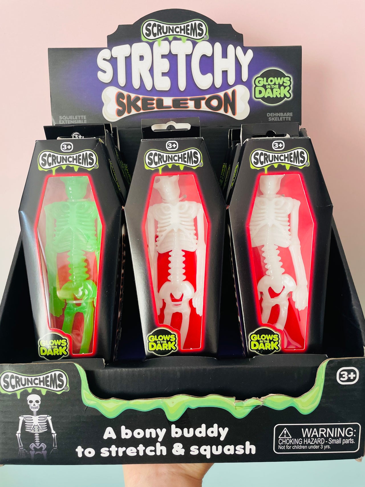 Scrunchems Stretchy Squishy Skeleton White Sensory Toy