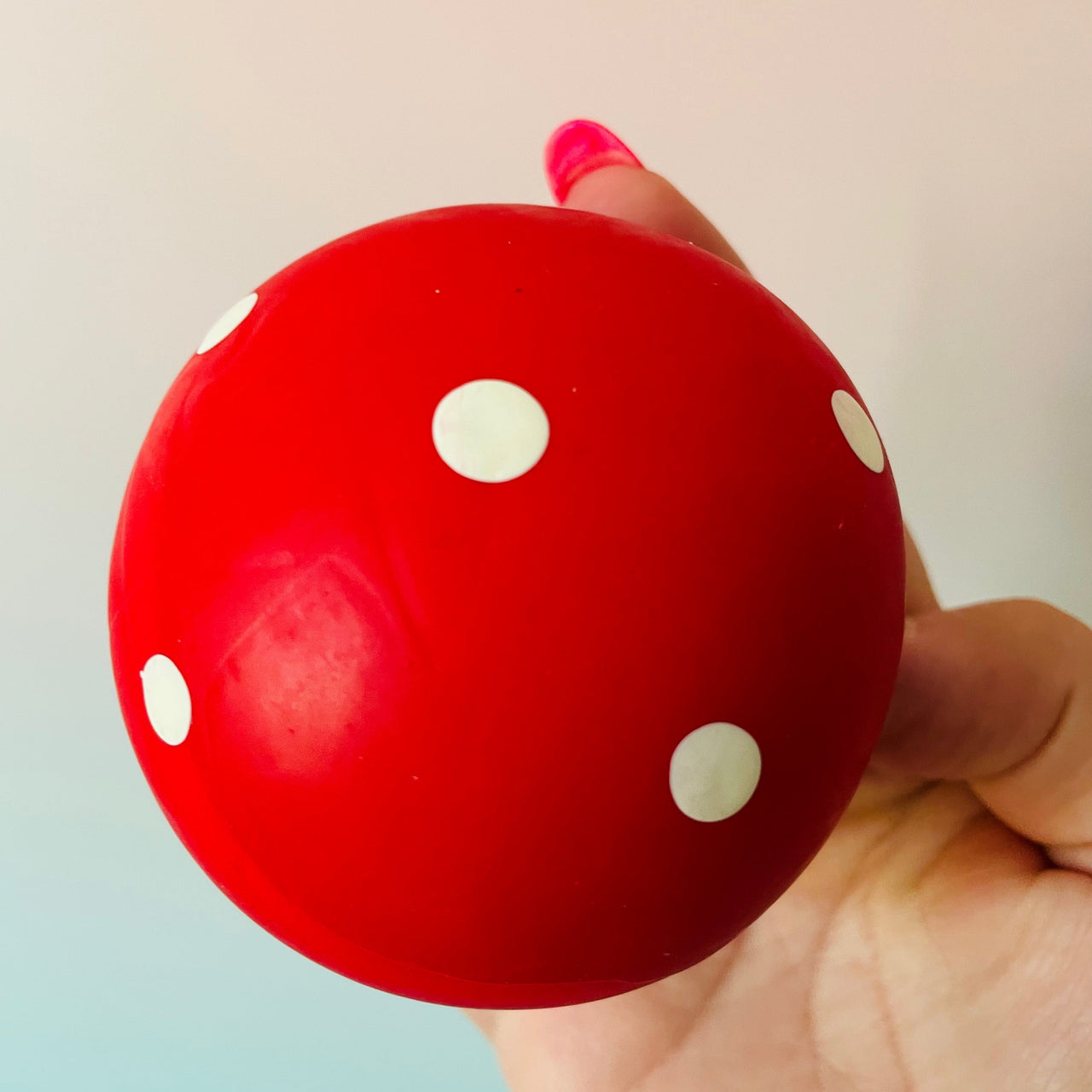 Mushi-Pals Red Mushroom Squishy sensory stress relief fidget toy