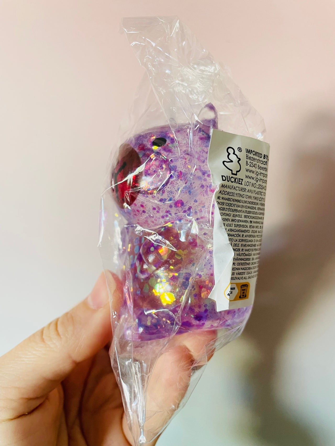 💜✨🐹 Purple Sugar-Filled Glitter Capybara Squishy Toy