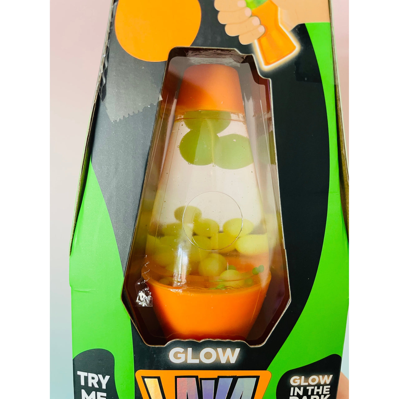 🧡🌋 Glow in the Dark Lava Lamp Squishy | Orange Sensory Stress Relief Fidget Toy ✨