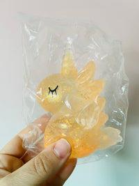 🦄🧡 Orange Glitter Water-Filled Unicorn Sensory Toy ✨