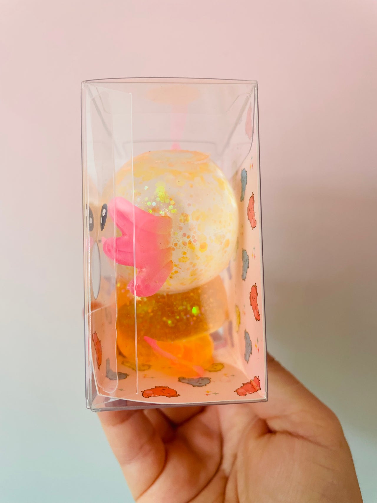 Yellow Axolotl Squishy - Sparkly Sensory Toy - Neko Squish Co