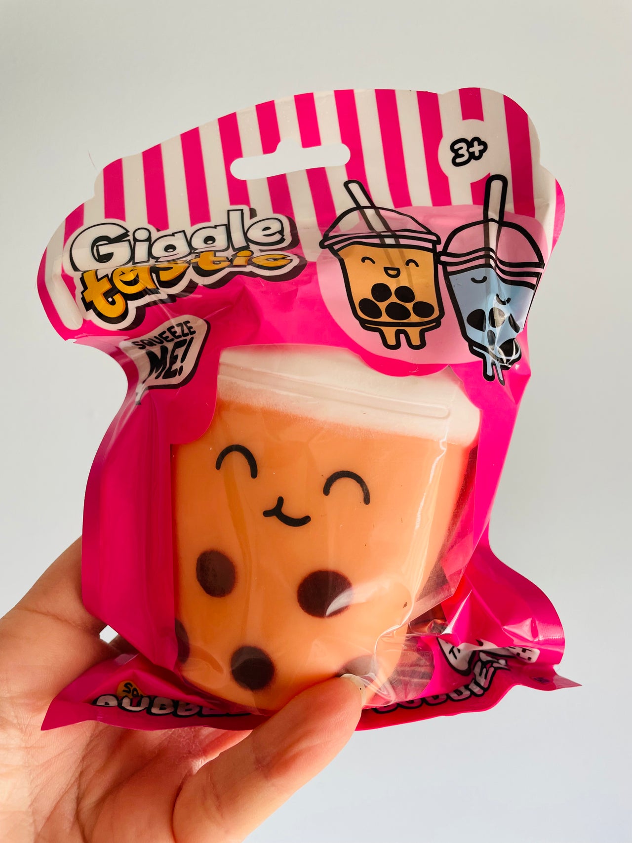 🧋🧡 Orange Bubble Tea Buddy Squishy Toy