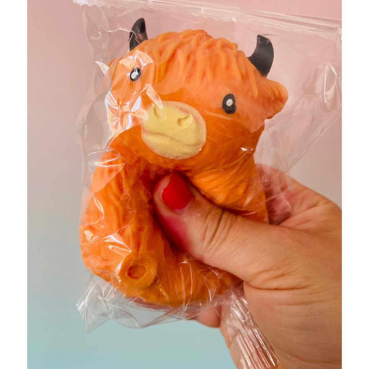 Squishy Highland Cow soft sensory fidget toy