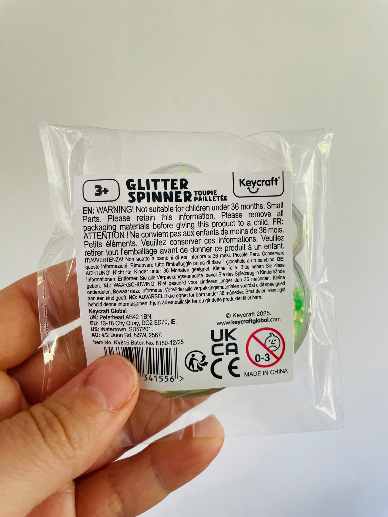 ✨💚 Green Glitter Fidget Spinner Sensory Toy